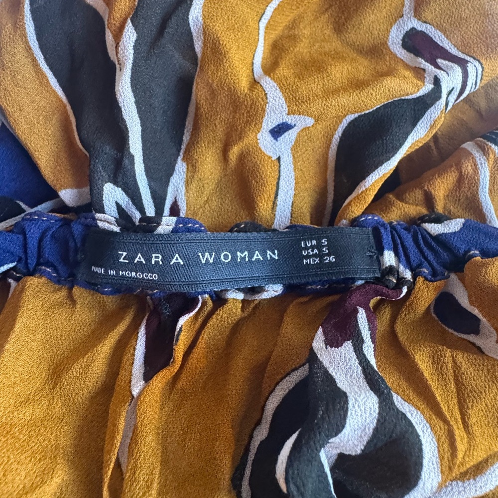Zara Printed Midi Dress size Small - Picture 5 of 5